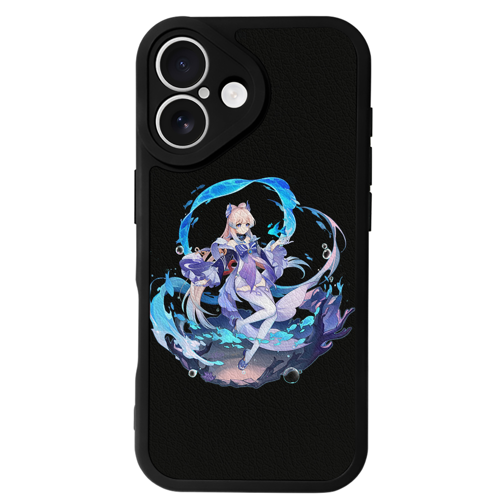げんし神 珊瑚宮心海 サンゴノミヤ・ココミ genshin Sangonomiya Kokomi 【iPhone 16シリーズ対応】シリコンスマホケース（レザー調） 材質：シリコン